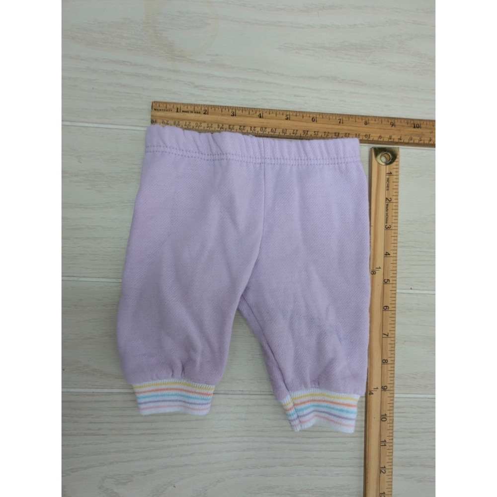 Sears USA made Acrylic newborn baby girl vintage purple hoodie sweatpants set - Picture 5 of 9